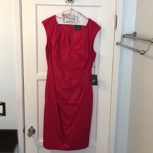 Adrianna Papell fuchsia sheath dress, size 12